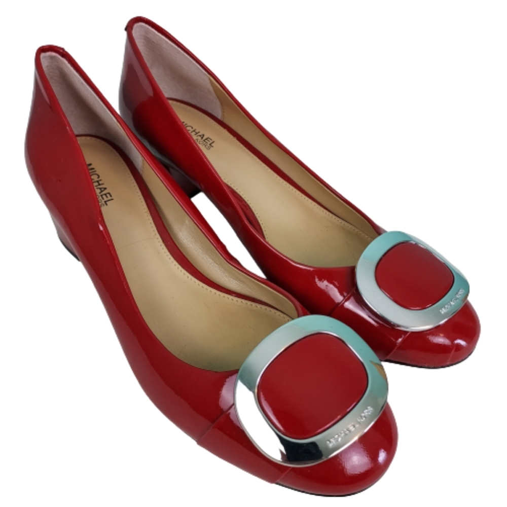 Michael Kors NWOT Pauline mid pump, women's size 8, red